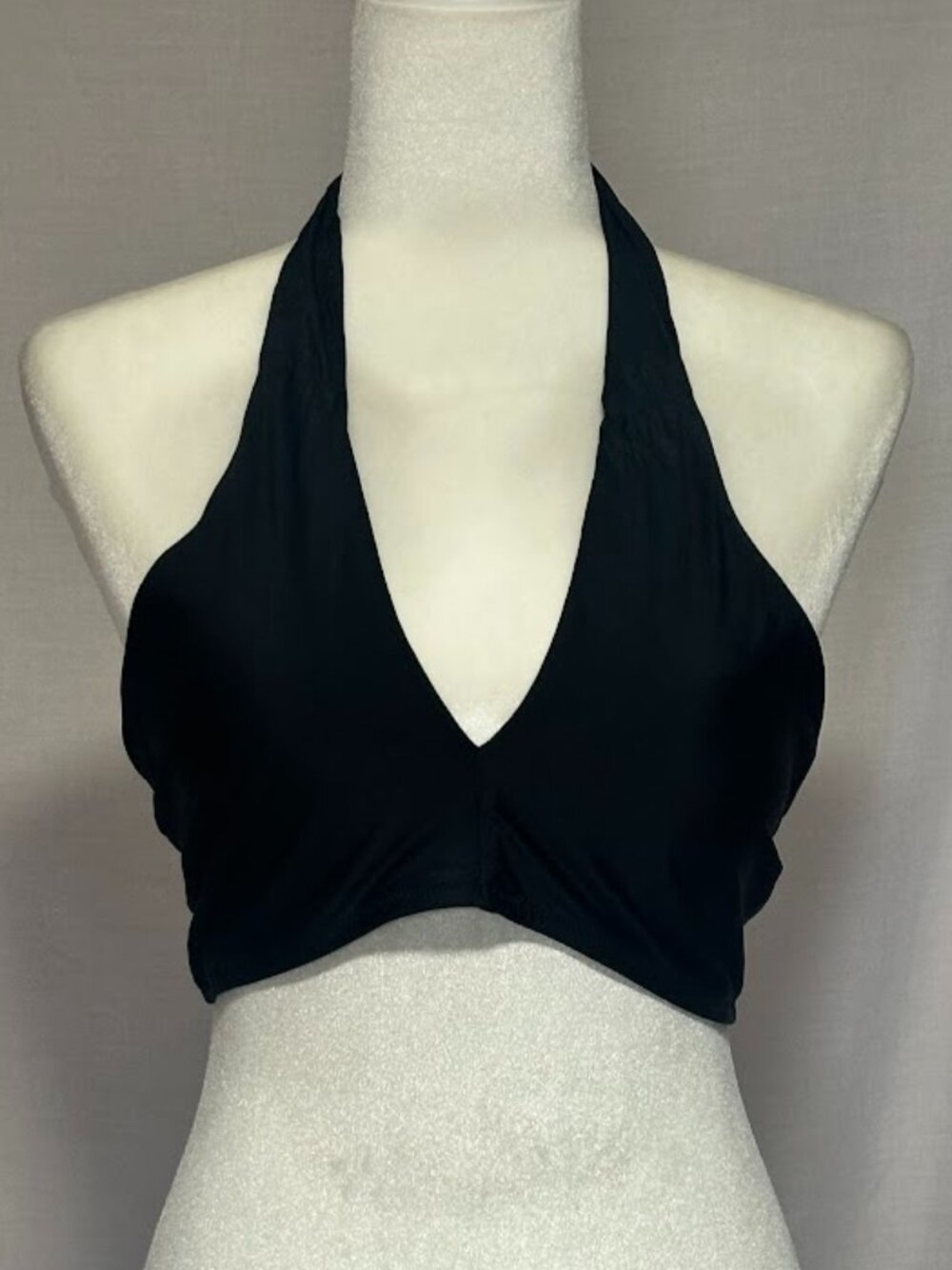 Aerie Black Halter Bikini Top NWT Size Large Swimwear